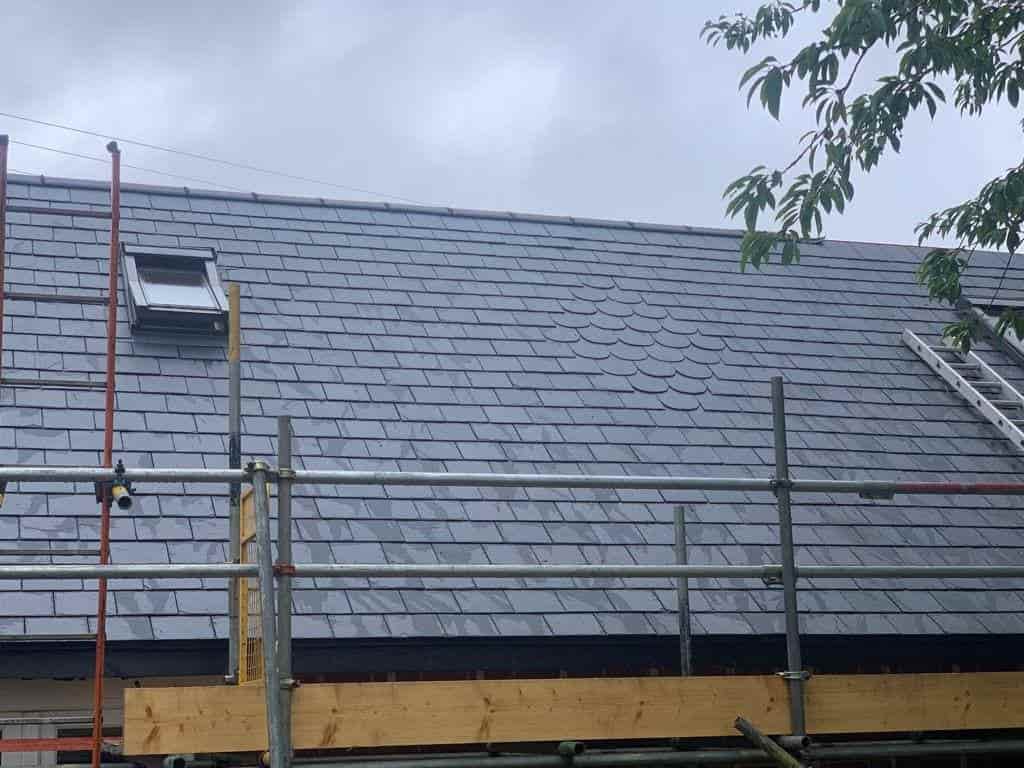 This is a photo of a slate roof installation installed in Faversham, Kent. Works have been carried out by Faversham Roofing