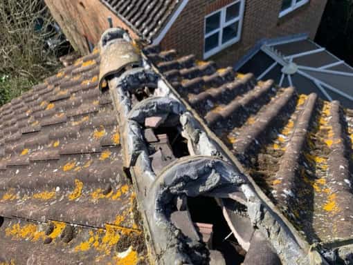 this is a roof that needs repair works carried out in Faversham Kent