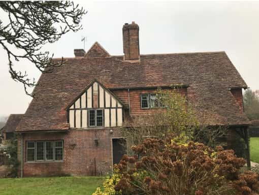 This is a photo of a new kent peg tiled roof carried out in Faversham, Kent. Works have been carried out by Faversham Roofing