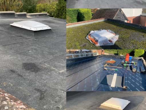 This is a photo of a flat roof repair carried out in Faversham, Kent. Works have been carried out by Faversham Roofing